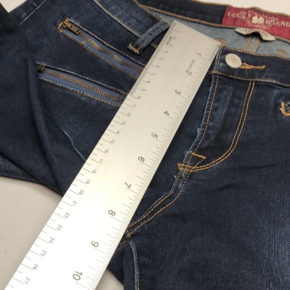 VINTAGE LUCKY BRAND JEANS CHARLIE SKINNY 10/30x30 ZIPPERS🍀 LUCKY YOU 🍀 - Picture 10 of 12
